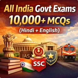 All India Govt Exams 10,000+ MCQs (Hindi + English)