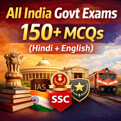 All India Govt Exams 150+ MCQs (Hindi + English)