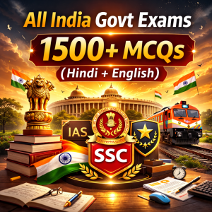 All India Govt Exams 1500+ MCQs (Hindi + English)